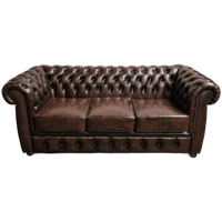 Chesterfield Cresswell 3-Zits – Antiek Bruin | 100% Leder | Tijdloze Elegantie