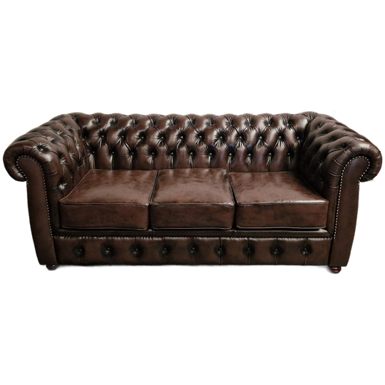 Chesterfield Cresswell 3-Zits – Antiek Bruin | 100% Leder | Tijdloze Elegantie 1