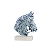 Metalen Paard Travertin Voet