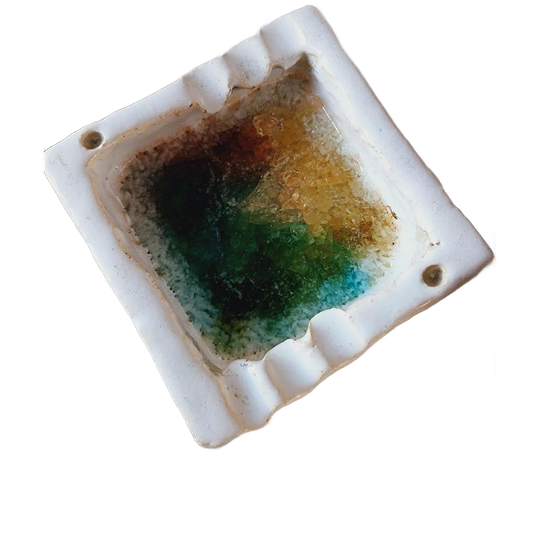 Mobach Asbak Gekleurd Glas Vintage 1