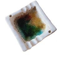 Mobach Asbak Gekleurd Glas Vintage