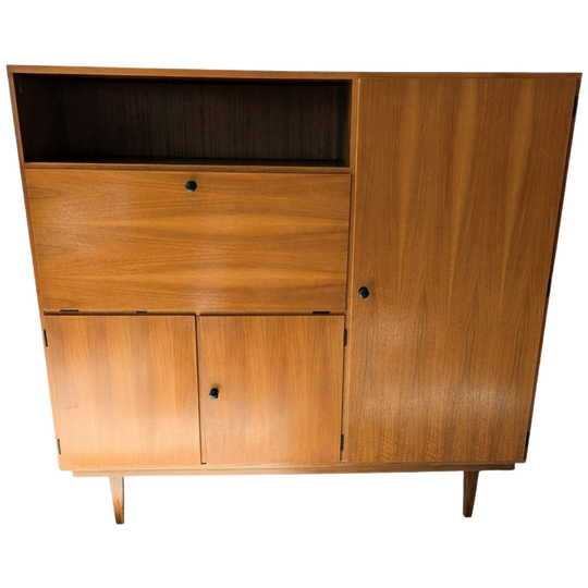 Vintage Teakhouten Highboard, Secretaire 1