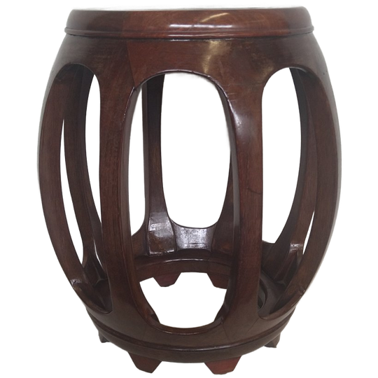Chinese Houten Krukje/ Bijzettafel 1