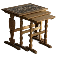 Vintage Nesting Tables | Bijzettafels | Sidetables | Eiken