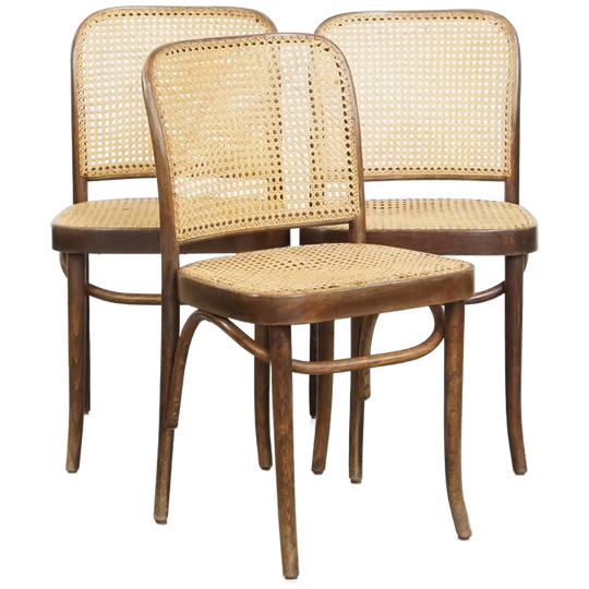 Set Van 3 Charmante Vintage Bistrostoeltjes In De Stijl Van Thonet Met Uniek Houten Frame 1