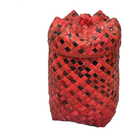Rode Vintage Opbergmand Speelgoedmand 1