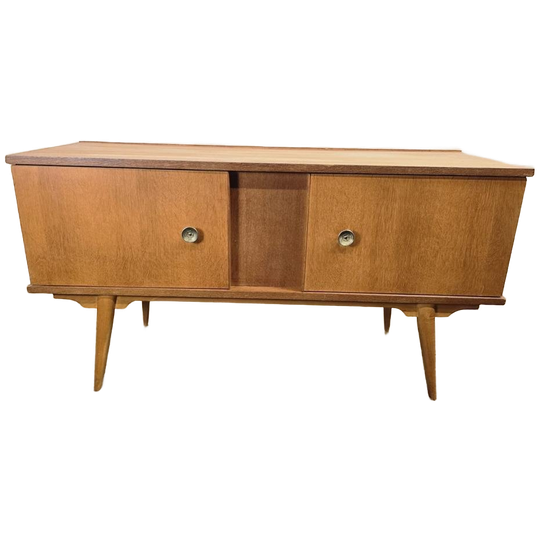 Vintage Houten Tv Meubel / Lowboard / Lage Kast 1