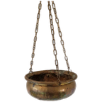 Koperen Hangpot Schaal Vintage Hangpot thumbnail 1