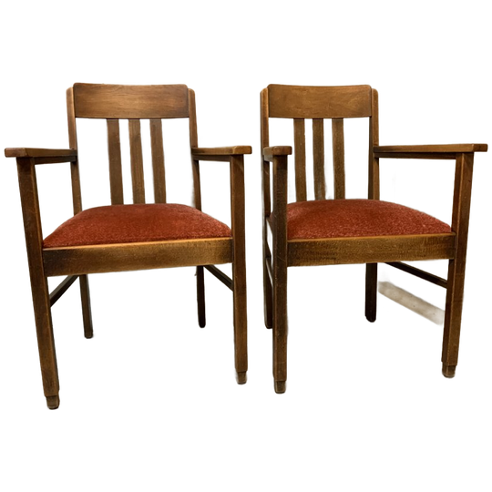 Set Van 2 Amsterdamse School / Art Deco Stoelen 1