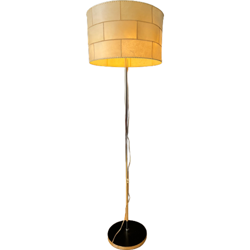 Mid Century Staff Leuchten Lederen Vloerlamp