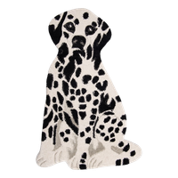 Vloerkleed Hond Dalmatiër 60X90 Cm Wit Zwart Wol - Clayre En Eef - Dieren Tapijt