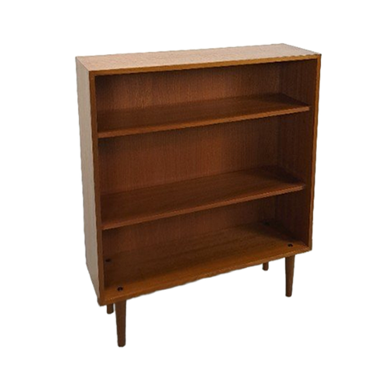 Noten Fineer Boekenkast Lp Kast Met Legplanken Nr. 1 1