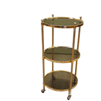 Vintage Barcart Serveerwagen Trolley Bijzettafel Messing