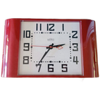 Retro The Metro Newgate Wandklok, Rood thumbnail 1