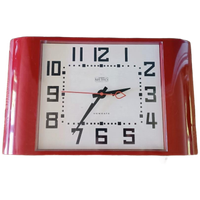 Retro The Metro Newgate Wandklok, Rood