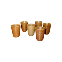 Brown Ceramic Stonewear Grés Coffee Cups