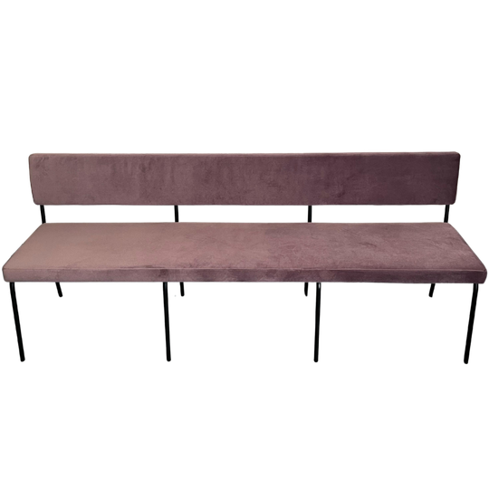 Fest Monday Bench 2-seat - Black Frame - Paars 1