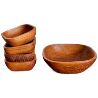 Vintage Teakhouten Schaaltjes Jaren 70