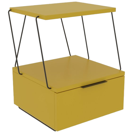 Evila | Originals Tekoba Nachtkastje Houtfineer Geel 1