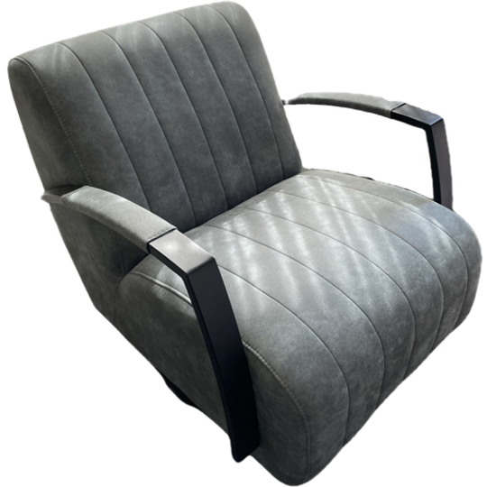 Sevn Sophie Fauteuil Nubuck Leer Blauw/Grijs Zgan 1