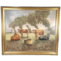 G. Van Belleghem - Xl Schilderij - Koeien In De Weide