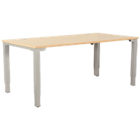 Solidesk Bureau, Ahorn Blad, 180 X 90 Cm, Hoogte Instelbaar Onderstel
