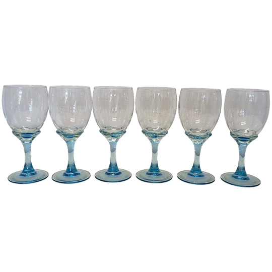 Luminarc France Wijnglazen Met Blauwe Voet 1