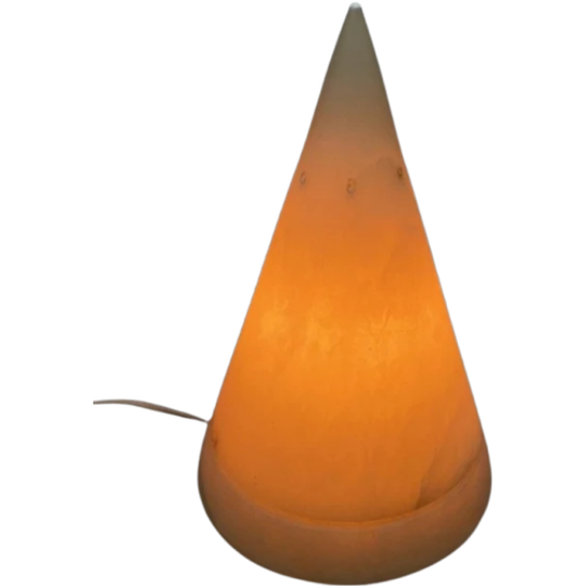 Vintage Alabaster Cone-shaped Lamp 1