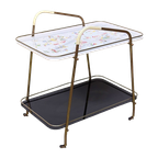Trolley Jaren 50 – Messing En Decoratief Glas - (mc49) thumbnail 1