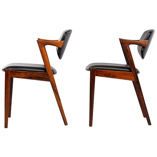 Reupholstered Rosewood Z-chair : No. 42 By <<<brand>>>, 1960s, Set Of 2 1