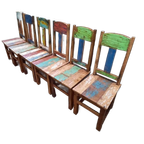 Mooie Eetkamerstoelen Gemaakt Van Gerecycled Sloophout Uit B thumbnail 1