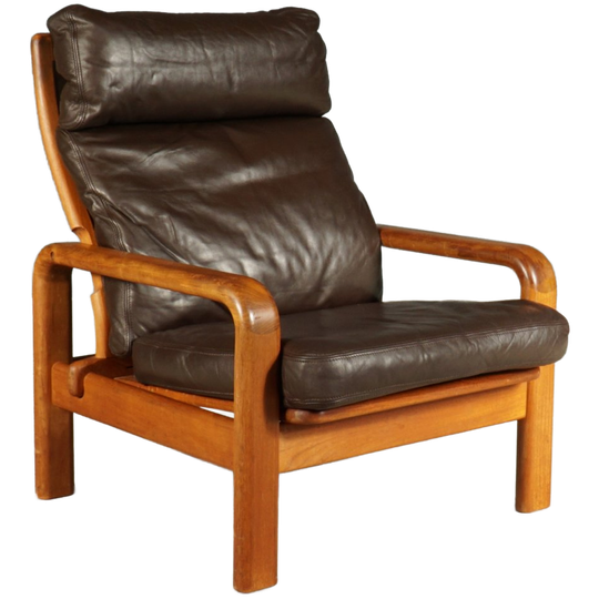 Vintage Deense Fauteuil – L. Olsen & Son – Teakhout – Jaren 60 1