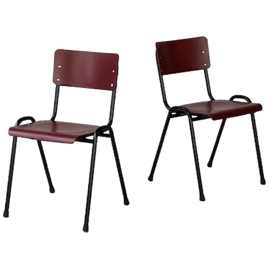 Retro Stoelen Nieuw Kerkstoelen Bordeauxrood Prijs P/stuk 1