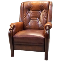 Elegante Vintage Leren Fauteuil Uit 1963