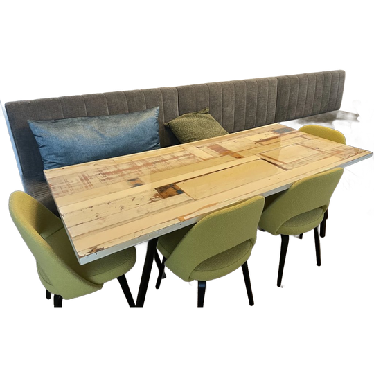 Eetkamer Tafel Set - Lange Bank Uit 3 Delen + 2 Tafels (exclusief Stoelen) (10-12 Personen) 1