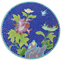 Cloisonné Wandbord Midden 20Ste Eeuw