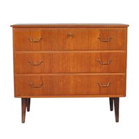 Vintage Teak Halkastje Met Spiegel , Zweden 1960 (335)