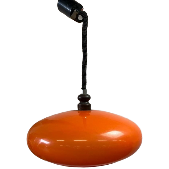 Vintage Oranje Ufo Luster / Hanglamp Jaren 70 1
