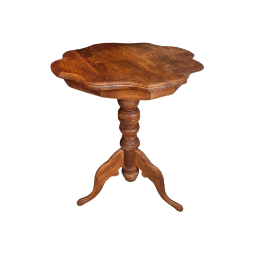 Antieke Tafel Wijntafel Plantentafel Sidetable Eikenhout