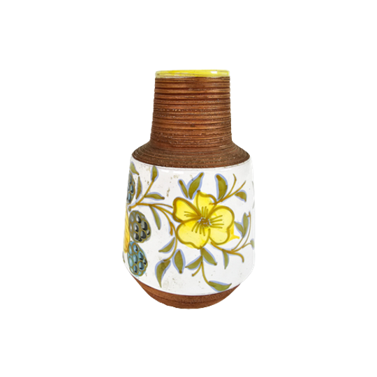 Fratelli Fanciullacci - Sgraffito Vaas - Terracotta - Bloemen - Italie - 1960's 1
