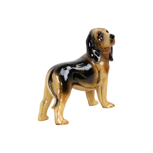 Beeld Sculptuur Bloedhond Coopercraft Hond Made England Keramiek 22Cm