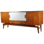Mid Century Teak/wit Dressoir 1960s thumbnail 1