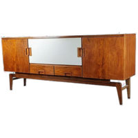 Mid Century Teak/wit Dressoir 1960s