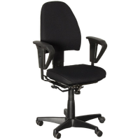 Kinnarps Synchrone 8000 Bureaustoel, Zwart, 2D Armleggers