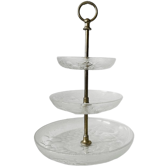 Vintage Italiaanse Etagère Glas Goud Hollywood Regency 1970’s 1