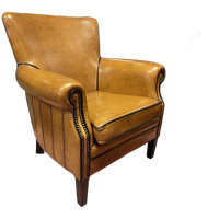 Schapenleren Rosan Fauteuil Schaapsleder In Cognac Bruin