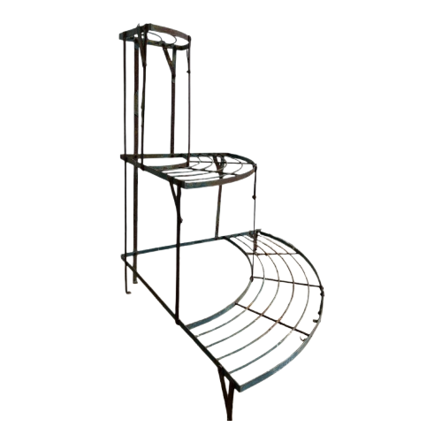 Vintage Metalen Etagere / Hoekrek / Plantenrek