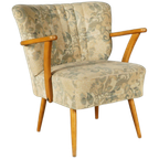 Vintage Cocktailfauteuil – Velours – Houten Armleuningen – Jaren 60 thumbnail 1