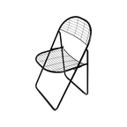 Niels Gammelgaard - Ikea - Wire Chair - Foldable - Black - Multiple In Stock - 1980’S thumbnail 1