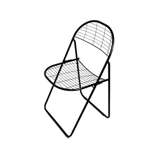 Niels Gammelgaard - IKEA - Wire Chair - Foldable - Black - Multiple In Stock - 1980’s 1